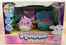 Squishville Squishmallows Beach Set Mini-squishmallow  Accessories