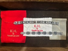 2 X Mens Stainless Steel Carbon Fiber Bracelet Black Silver 9  8 1/4  Inch Lot