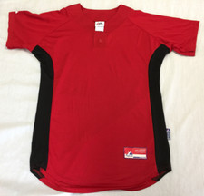 NWOT MAJESTIC COOL BASE 2BUTTON MENS ATHLETIC BASEBALL JERSEY SHIRT SIZE S