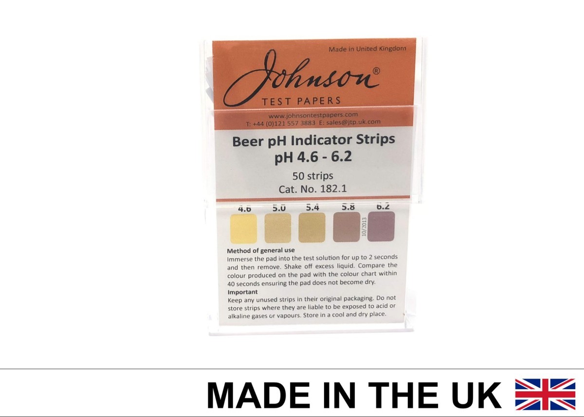 Ph Test Harris Beer Strips Pack Of 50 Strips Colour Ranges Are 4.6 Ph ...