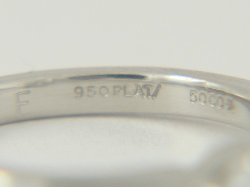 950 Platinum Present Past and Future .38ctw Diamond Engagement Ring Size 6 - Picture 10 of 12