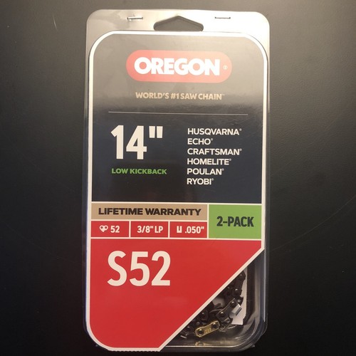 Oregon 14" S52 Chainsaw Saw Chain 2 PACK Husqvarna Echo Poulan Ryobi | eBay