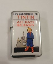 Briquet à essence  Tintin Au pays des soviets ́ en métal, Collector