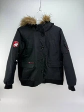 Canada Weather Gear Womens Faux Fur Lined Hood Black Insulated Jacket Size L