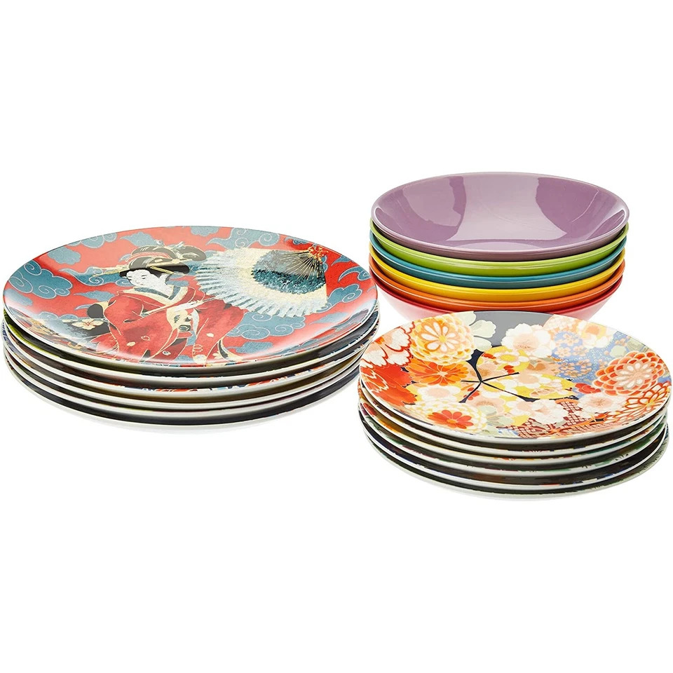 Excelsa Servizio Piatti 18 Pezzi Porcellana e ceramica Kimono 18 pz cod.62486 - Immagine 3 di 4