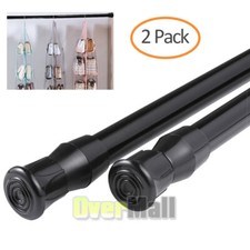 2Pack 60-110cm Spring Extendable Telescopic Shower Curtain Window Rail Pole Rod