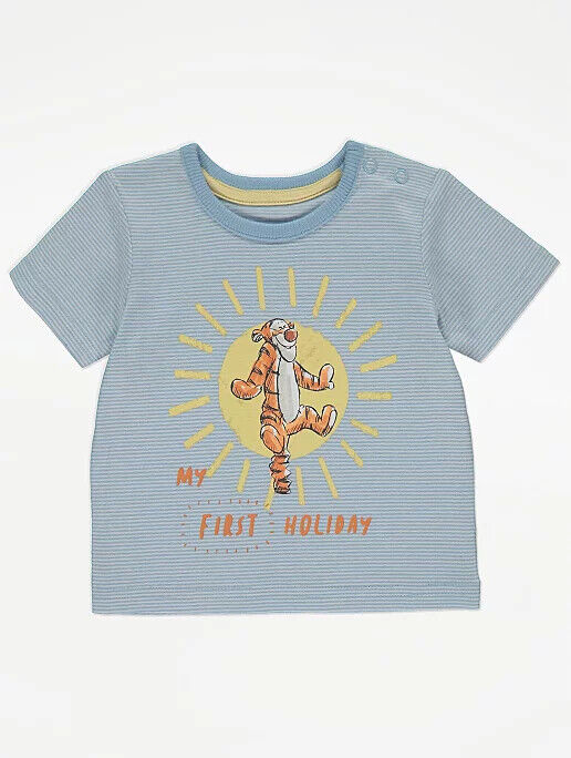 Baby Boys Girls Disney Tigger My First Holiday Slogan T-Shirt 9-