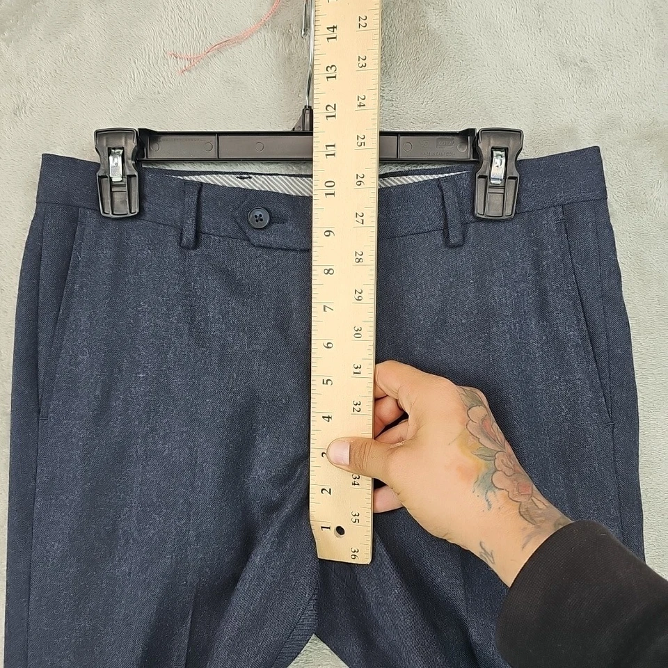 Pantalones de vestir Nordstrom para niños talla 18 azul mezcla de lana cómodo uniforme escolar formal Foto 3 de 4