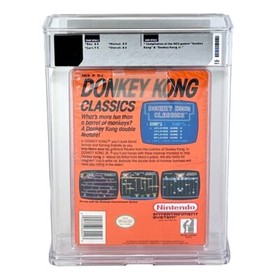 NES Donkey Kong Classics WATA 8.0 CIB Complete In Open Packaging Complete Box
