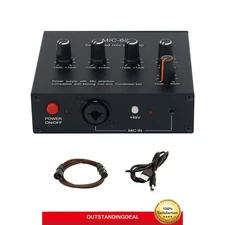 MIC-60 Balanced Mic Preamp Built-in 48V Phantom Power Supply Dynamic Micro Amp