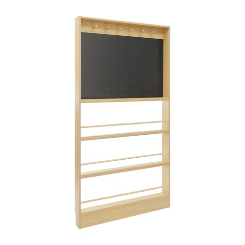 Libreria dietro porta libreria per bambini con armadio portaoggetti a pegboard per giocattoli e libri - Foto 32 di 52