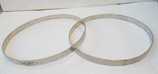 WFL LUDWIG DRUM HOOPS PAIR VINTAGE 12  NO FLANGE TOM FOR SET READ