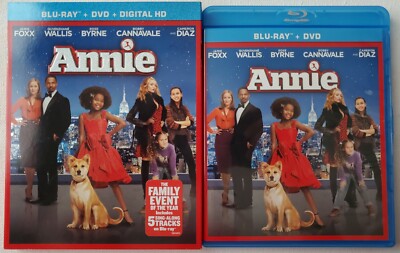 ANNIE 2014 BLU RAY DVD 2 DISC SET + SLIPCOVER SLEEVE FREE