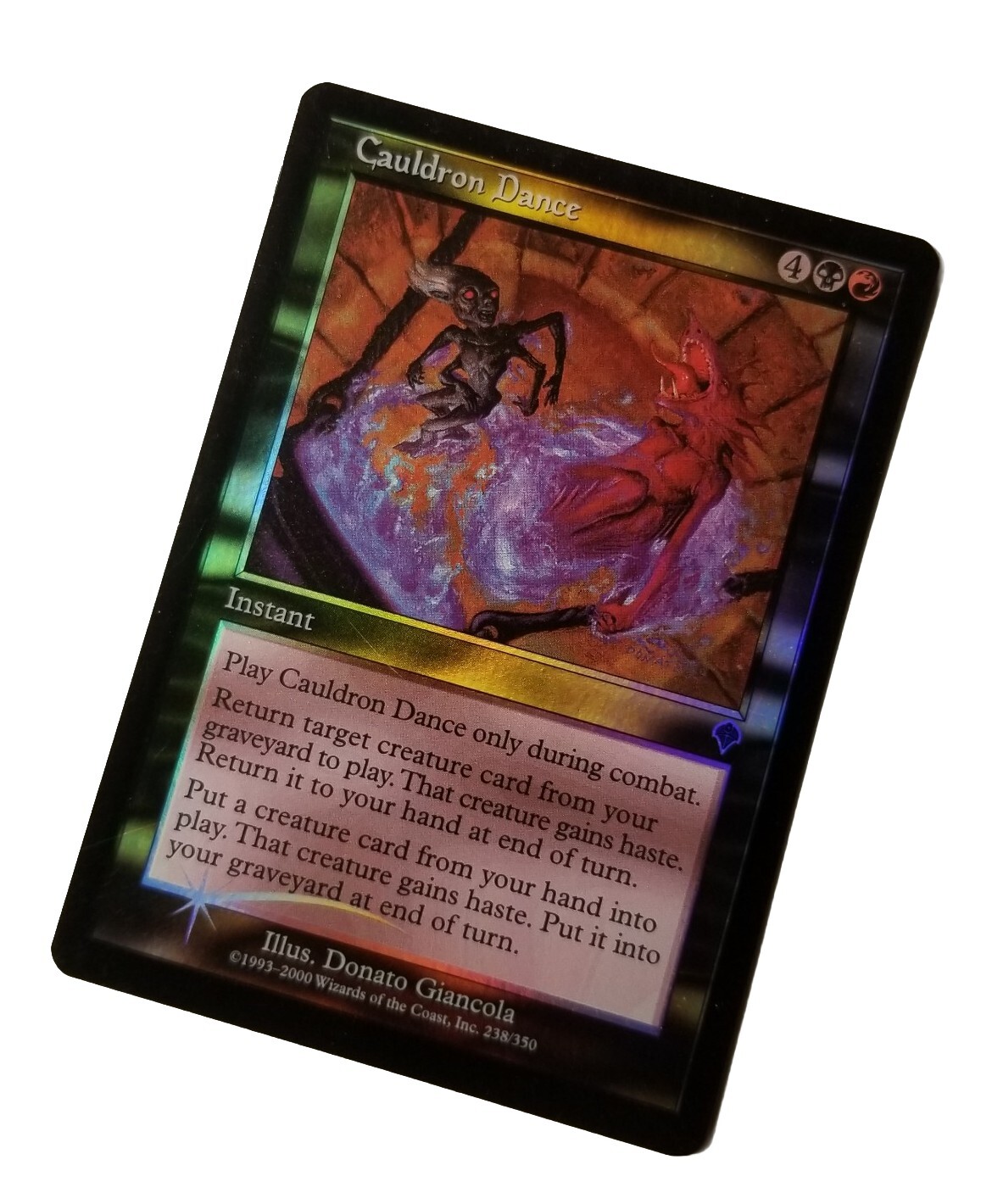 MTG 1x FOIL Cauldron Dance, LP, Invasion, Return Creature Graveyard Haste Rakdos