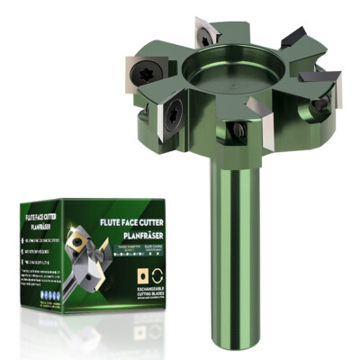 XCAN Planfräser 12mm Schaft 6Z Hobelfräser Flächenfräser für Holz Oberfräse