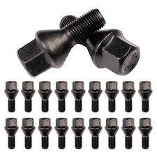 20 Bulloni Dadi Ruote Cerchi Lega Per Jeep Compass 2017-2020 M12X1,25 NERI