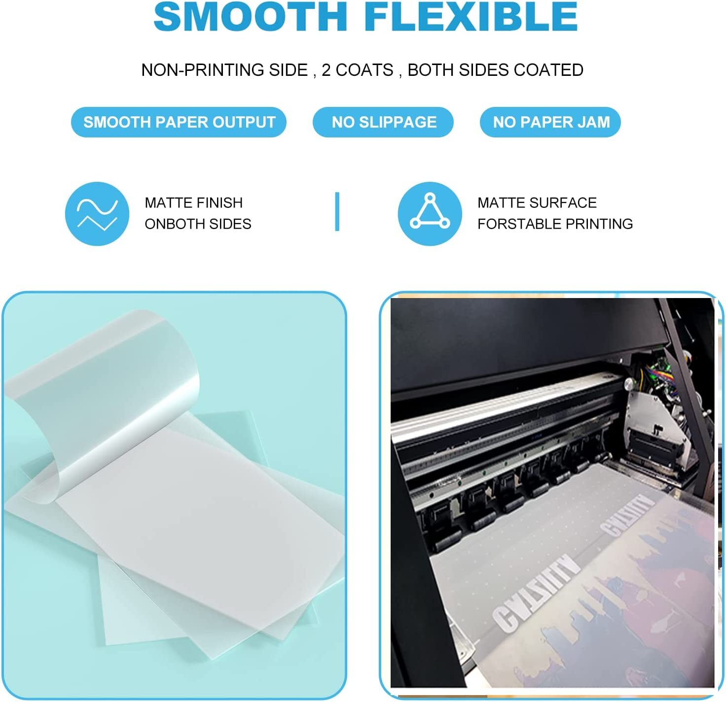 LCL DTF Transferfolie A4 - 50 Blatt Doppelseitig Matt Für Wärmetransfer