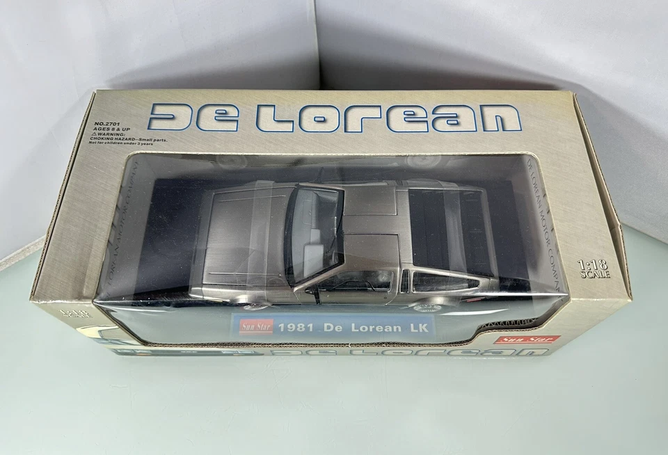 De Lorean DMC 12 LK Cupé 1981 Diecast Sun Star Modelo 1:18 #2701 con Caja, NUEVO NOS Foto 2 de 4