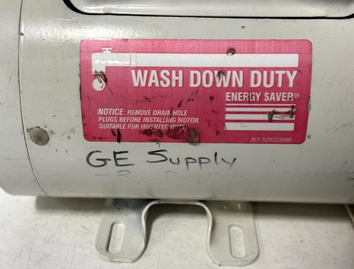 GE 5KC49UN0249A 115/230 V 1725 RPM 1 HP 1 PH 56C Frame TENV Washdown Duty Motor - Picture 3 of 10