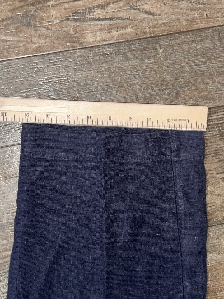 Vintage Polo Ralph Lauren Pants Mens 34x34 Navy Blue Linen Pleated