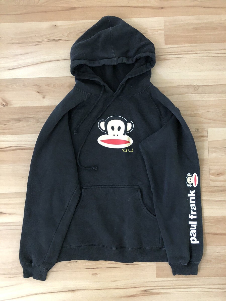 ORIGINAL Vintage Y2K Womens Paul Frank Julius Black Hoodie