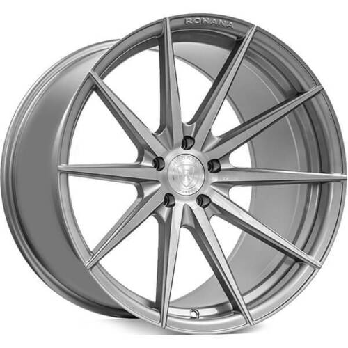 (4) 20x10/20x11" Staggered Rohana Wheels RFX1 Brushed Titanium Rims (B12)