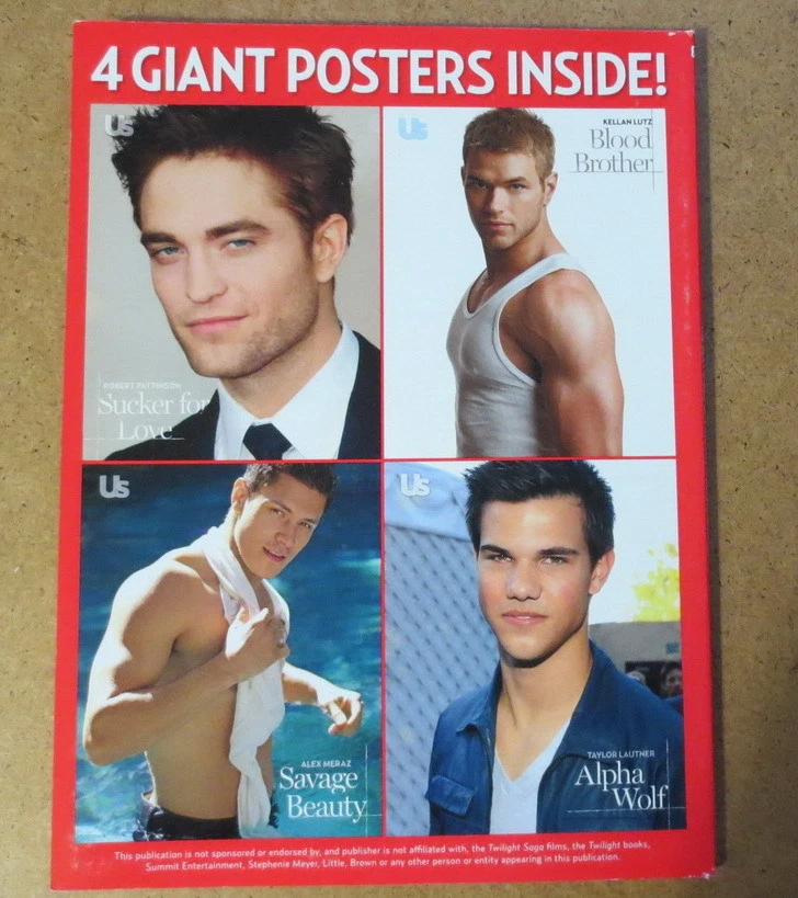 Magazine TWILIGHT Kellan Lutz ROBERT PATTINSON Alex Meraz + Foldout POSTERS - Image 3 of 4