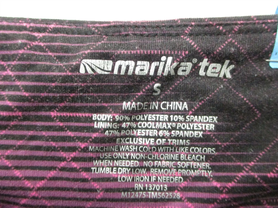 MARIKA Leggings Women's Size S Active Workout Running Yoga Black/Pink - Image 3 of 4