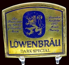 Lowenbrau Dark Special Beer Baron Buckles Vintage Belt Buckle