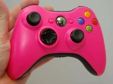 Controlador Inalámbrico Oficial Microsoft Xbox 360 ROSA/Negro Juego Juego Mano OEM