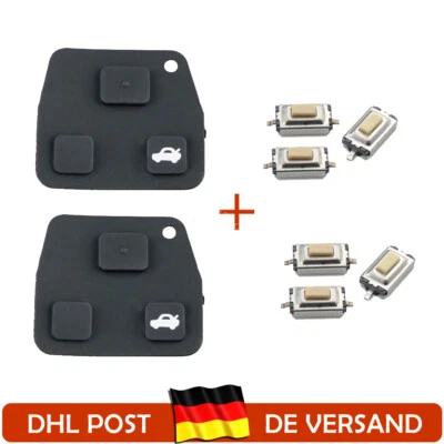 2x Schlüssel Tastenfeld + 6x Mikrotaster für Toyota Avensis Corolla Yaris Lexus