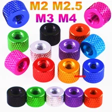 M2 M2.5 M3 M4 Colour Through Hole Knurled Nuts Aluminum Alloy Hand Grip Knob Nut