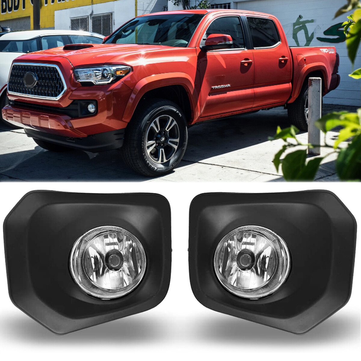 AUTOWIKI Fog Light Assembly For Toyota Tacoma 2016-2023 (Fits SR