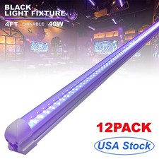 LED UV Black Light Bar Fixtures Ultraviolet Lamp with US Plug for DJ Party Club