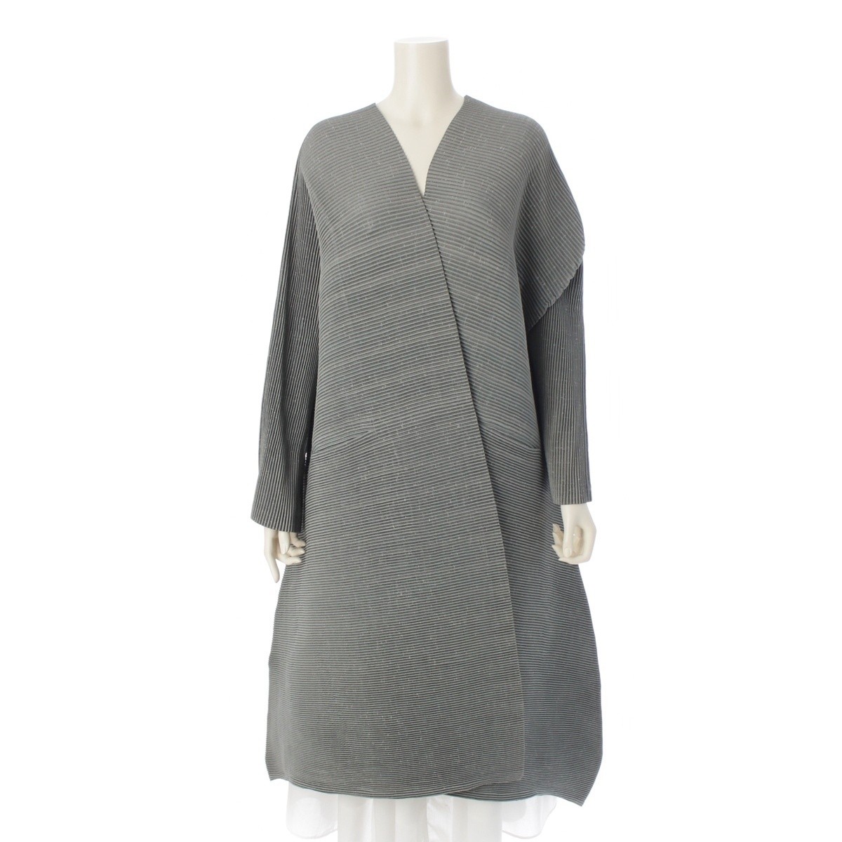 ALTRA ISSEY MIYAKE 1996 Trasformato 3D Orizzontale Plissettato Cappotto Giacca Abito IM61 F...