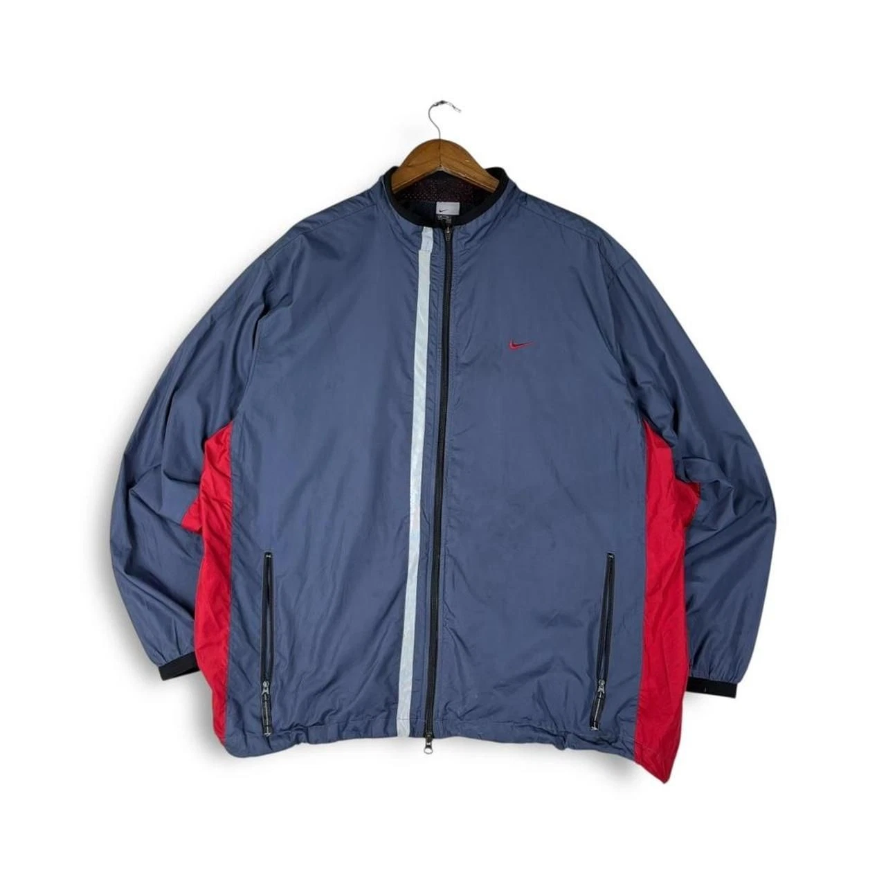 Vintage Nike Windbreaker Jacket men’s XL Grey Red Nike lightweight swoosh y2K