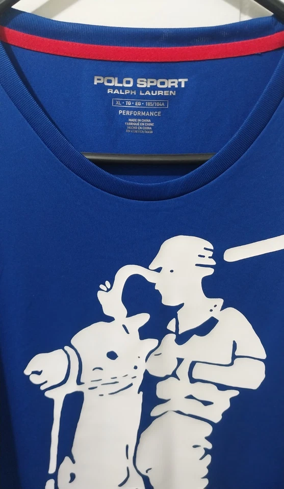 POLO Ralph Lauren Hombres BIG PONY BLANCO ThermoVent CAMISA AZUL XL Foto 3 de 4