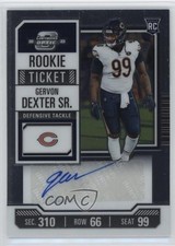 2023 Panini Contenders Optic Rookie Ticket Auto Gervon Dexter Sr #171 Auto 1ss3