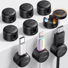 9PCS Magnetic Cable Clips 360  Rotating Cord Holder Desk Cable Management