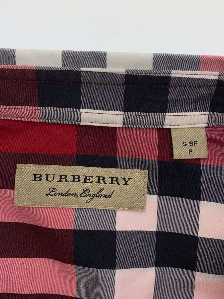 BURBERRY Long Sleeve Shirt, Size S, Cotton, Red Check thumbnail 3