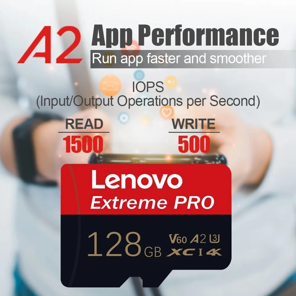 LENOVO Memory Card , High Speed Micro SD Card 128GB 2TB 512GB 256GB A2 U3 V30 - Image 4 of 4