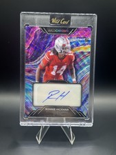 RONNIE HICKMAN 7/7 AUTO FOOTBALL WILD CARD WILDCHROME 2023 WCL-82