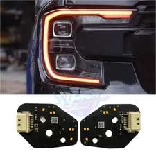 Amber Daytime Running Light DRL LED Boards For Ford Ranger 2024 2025 Headlight