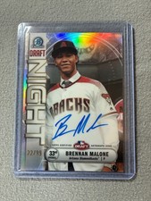 2019 Bowman Chrome Draft Night Brennan Malone Auto /99