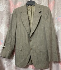 Vintage STONEHAVEN Blazer Pure Wool Herringbone Tweed Sport Coat Jacket Men