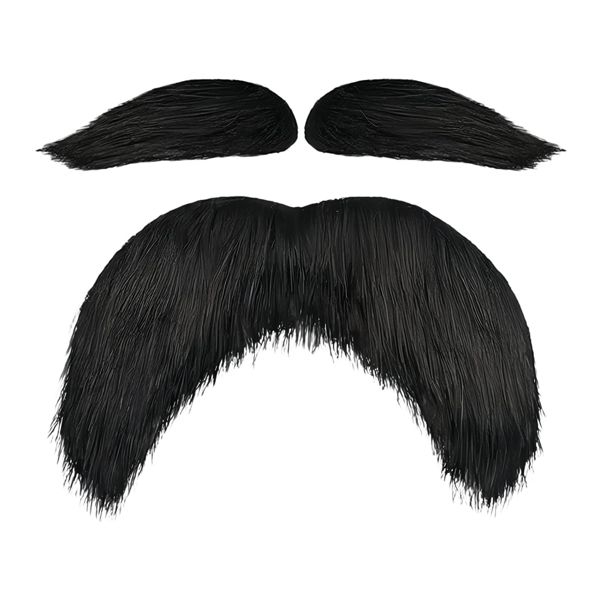 Bigote Y Cejas Amarillos Postizos - Accesorios Divertidos Para Disfraces, Halloween Y Cosplay
