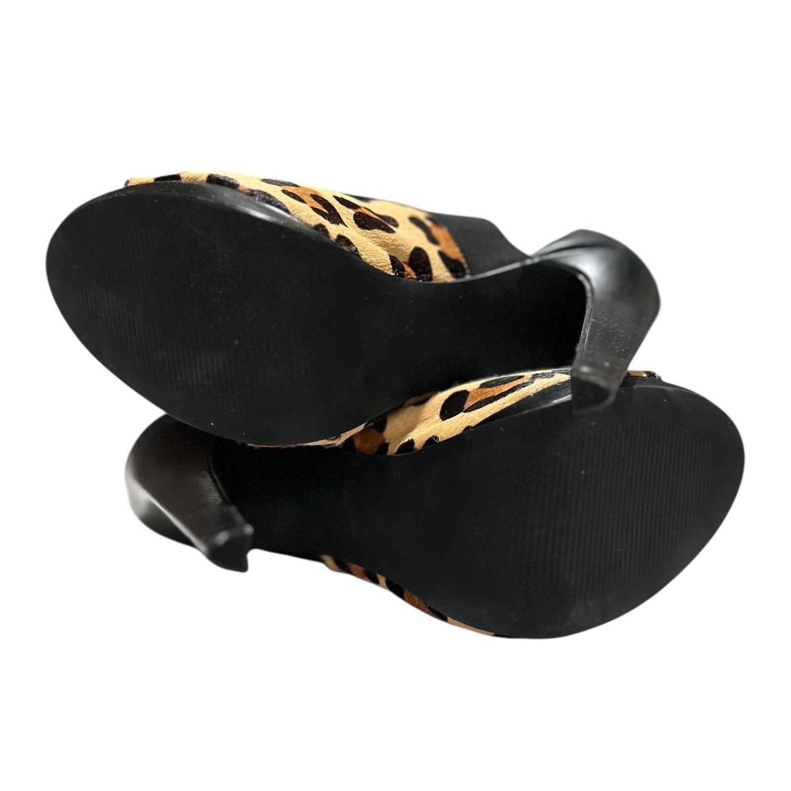 Calvin Klein Sonia Calf Hair Leopard Print Platform Heel Shoes Size 7M thumbnail 5