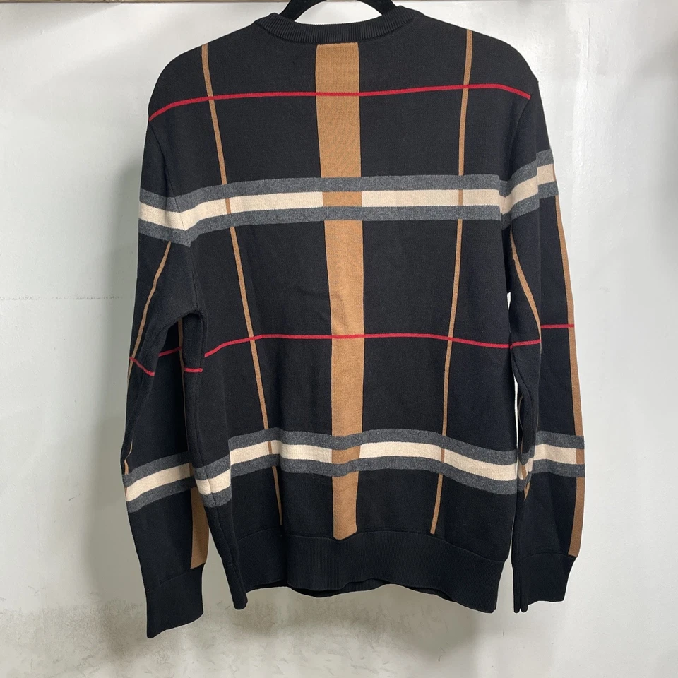 Suéter Pullover BURBERRY Para Hombre Talla Grande EE. UU. Negro Rojo Tostado Gris Marrón Monograma Foto 2 de 4