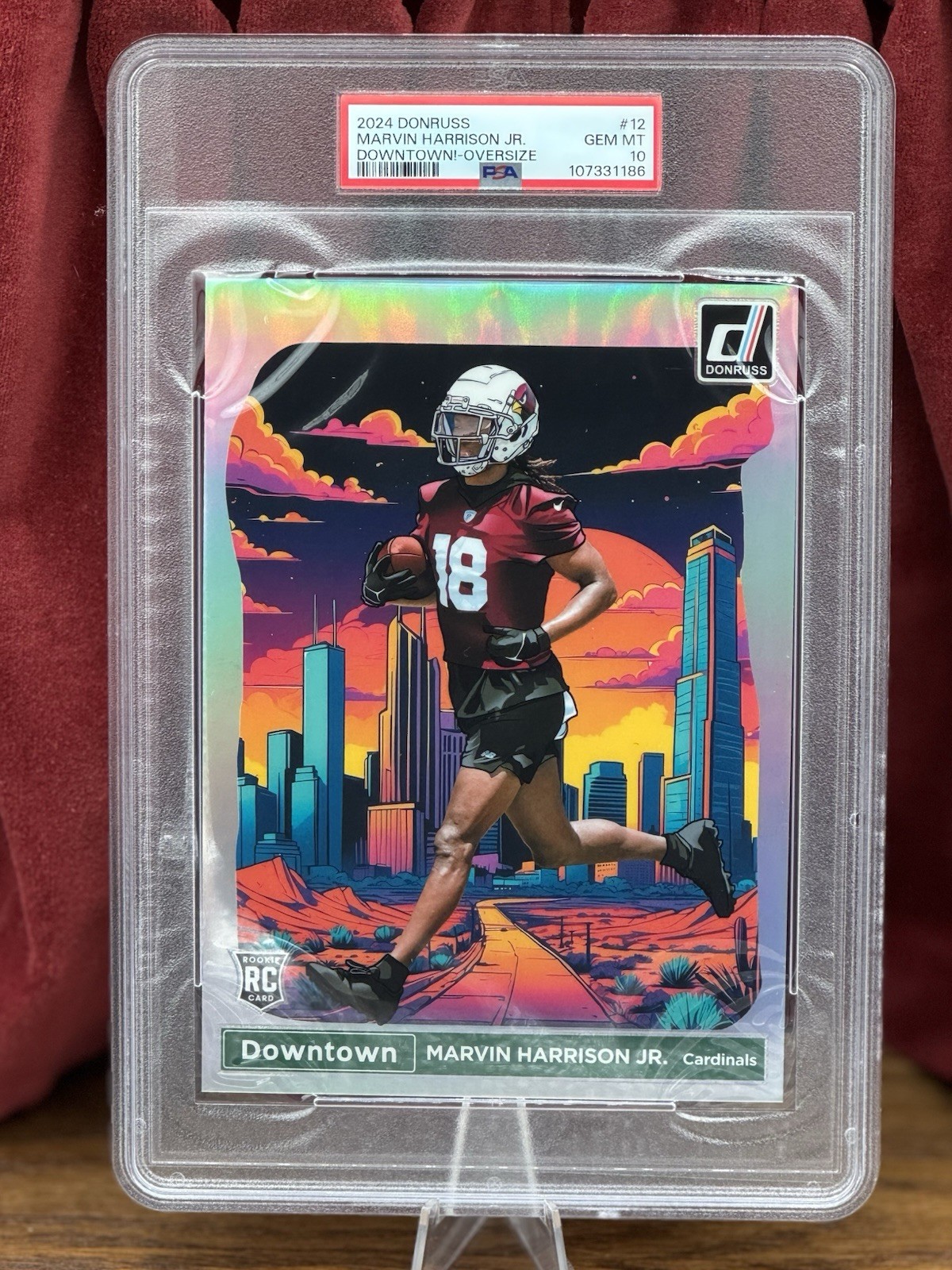 2024 Donruss DOWNTOWN! Oversize Marvin Harrison Jr. #12 PSA 10
