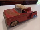Vintage 1960s, Tonka Pressed Steel, Pick Up Truck, Red / White, Missing Wheels